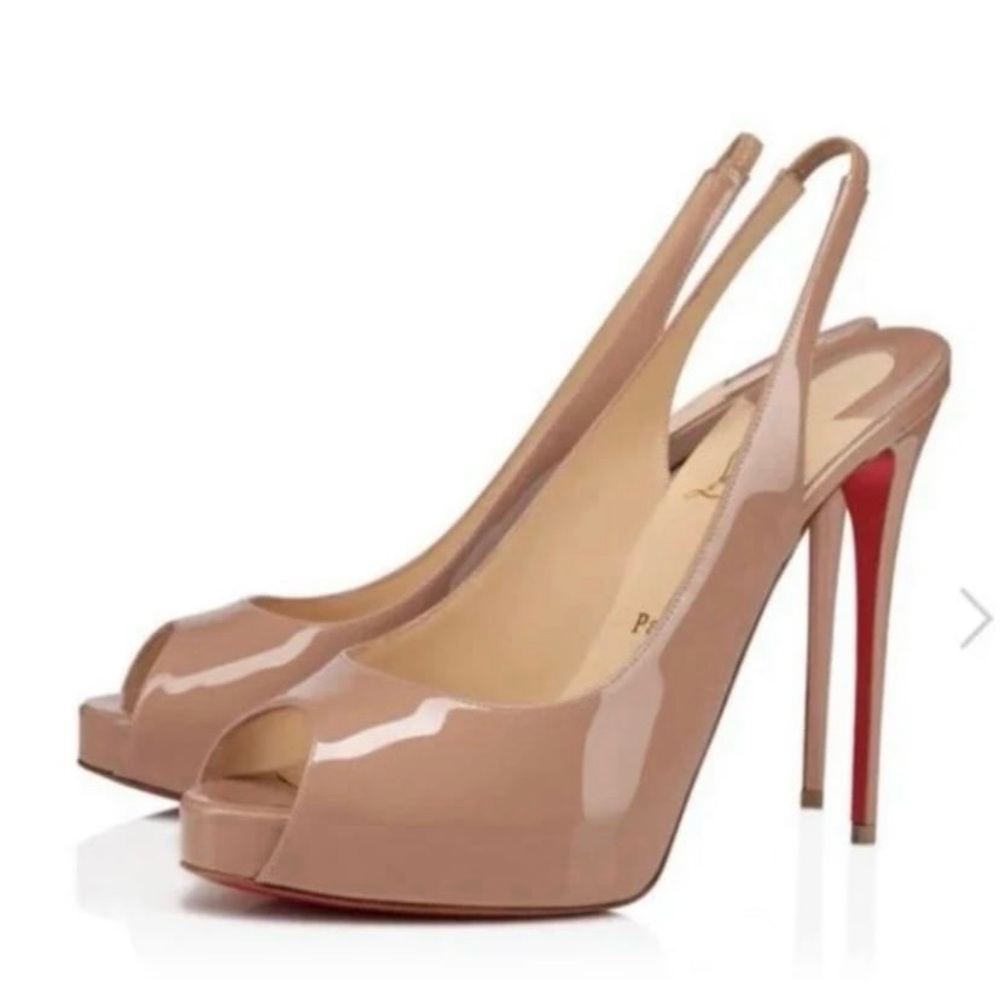 Christian Louboutin private number 120 patent nude 38